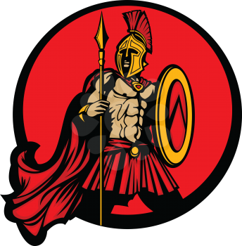 Royalty Free Clipart Image of a Spartan