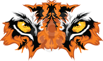 Royalty Free Clipart Image of Tiger's Eyes