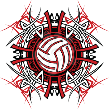 Royalty Free Clipart Image of a Volleyball