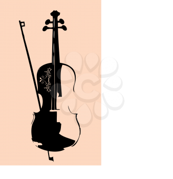 Royalty Free Clipart Image of a Violin Background