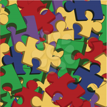 Royalty Free Clipart Image of a Jigsaw Piece Background