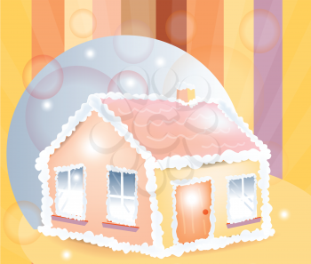 Royalty Free Clipart Image of a Candy House