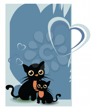 Royalty Free Clipart Image of a Cat Background