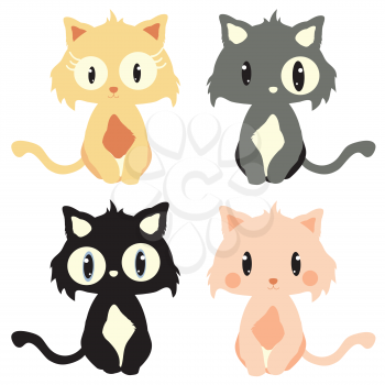 Royalty Free Clipart Image of Cats