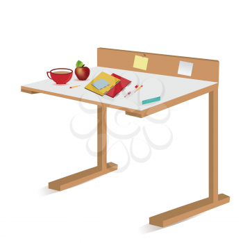 Royalty Free Clipart Image of a School Desk