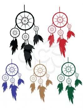 Royalty Free Clipart Image of Dream Catchers 