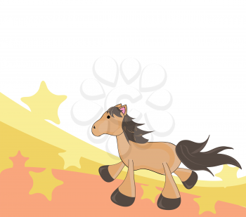 Royalty Free Clipart Image of a Horse Background