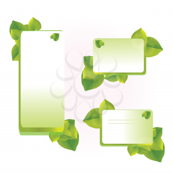 Royalty Free Clipart Image of Leaf Designs