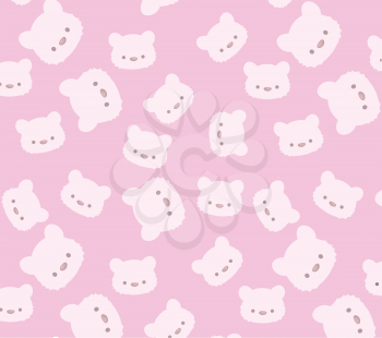 Royalty Free Clipart Image of a Pink Teddy Bear Background