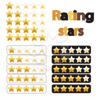 Royalty Free Clipart Image of Rating Stars