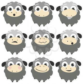 Royalty Free Clipart Image of Sheep
