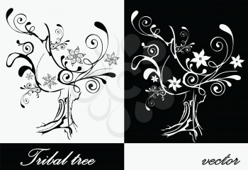 Royalty Free Clipart Image of Tree Silhouettes