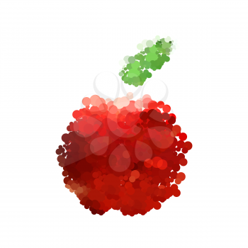 Illustration of abstract apple with circles