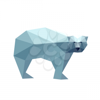Illustration of polygonal bear