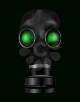 Illustration of realistic gas mask