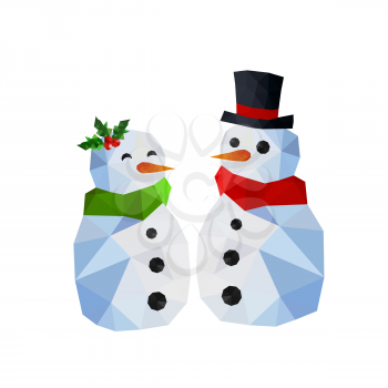 Two funny snowman