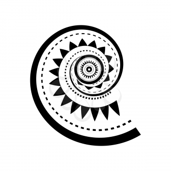 Maori style spiral tattoo design