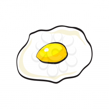 Flat design of doodle scrambled egg isolated on white background
