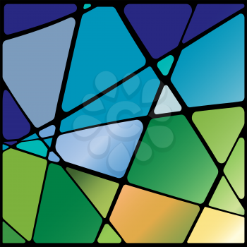 Illustration of abstract stained glass window