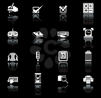 Royalty Free Clipart Image of Application Icons
