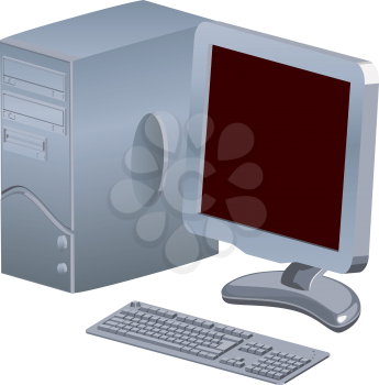 Royalty Free Clipart Image of a Computer 