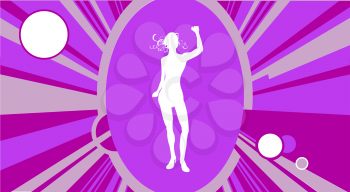 Royalty Free Clipart Image of a Female Dancer