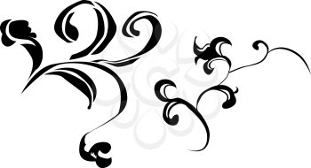 Royalty Free Clipart Image of Abstract Scroll Designs