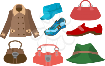 Royalty Free Clipart Image of Fashion Clothes