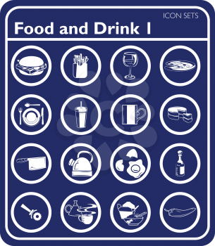Royalty Free Clipart Image of Food and Drink Icons