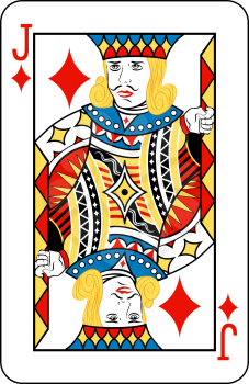 Royalty Free Clipart Image of a Jack of Diamonds Playing Card