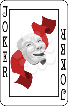 Royalty Free Clipart Image of a Joker Playing Card