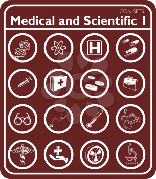 Royalty Free Clipart Image of Medical and Scientific Icons