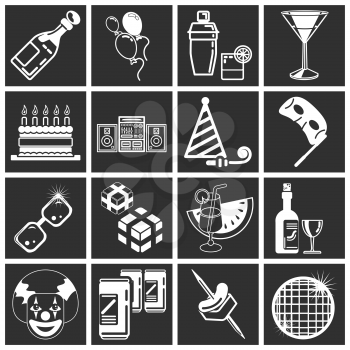 Royalty Free Clipart Image of Party Element Icons