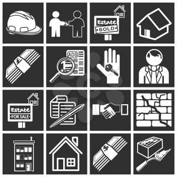 Royalty Free Clipart Image of Real Estate Icons 