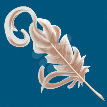 Royalty Free Clipart Image of a Quill Feather