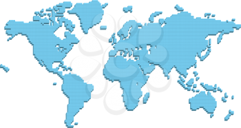 Royalty Free Clipart Image of a Map of the World