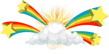 Royalty Free Clipart Image of a Funky Cloud