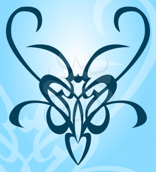 Royalty Free Clipart Image of a Tribal Tattoo