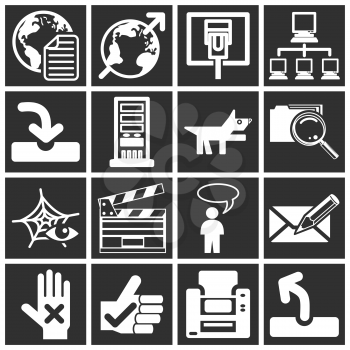 Royalty Free Clipart Image of a Set of Web Icons