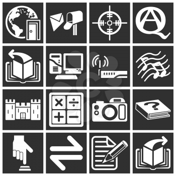 Royalty Free Clipart Image of Internet Web Icons