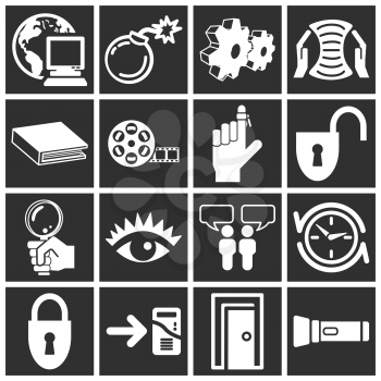 Royalty Free Clipart Image of a Set of Internet Web Icons 