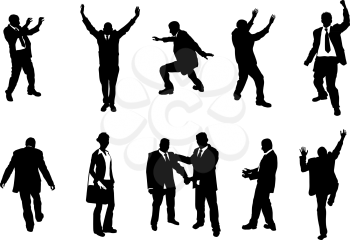 Royalty Free Clipart Image of Businessmen Silhouettes 