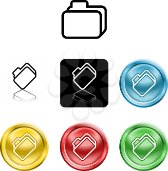 Royalty Free Clipart Image of Folder Icons