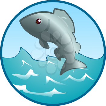 Royalty Free Clipart Image of a Fish Illustration