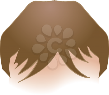 Royalty Free Clipart Image of a Woman's Hair