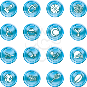Royalty Free Clipart Image of a Set of Sport Related Icons