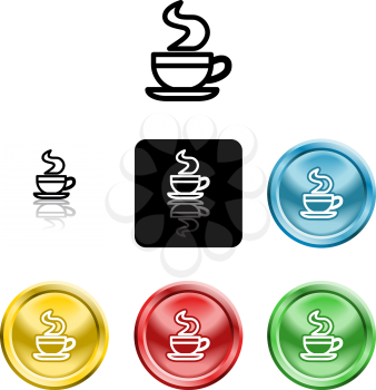 Royalty Free Clipart Image of Coffee Cup Icons