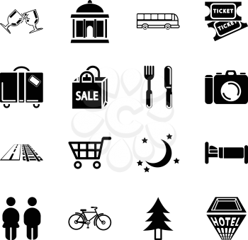 Royalty Free Clipart Image of City Icons