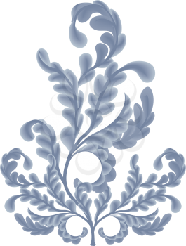 Royalty Free Clipart Image of Oak Leaf Decorations