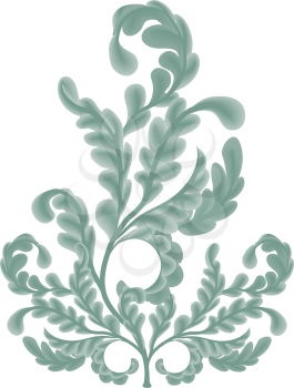 Royalty Free Clipart Image of an Illustration of Oak Leaves